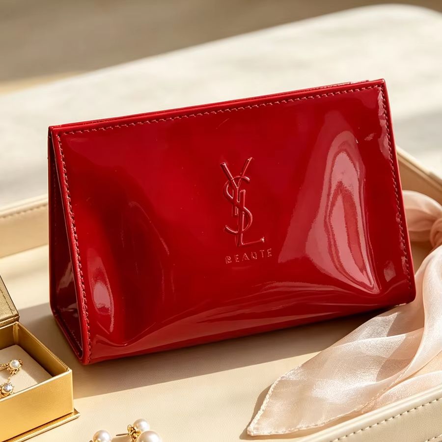 Ysl Beauty Makeup - YSL Red Patent Leather Mini Cosmetic