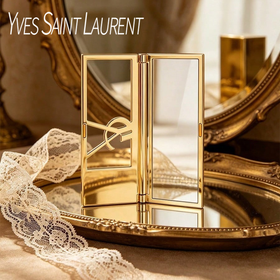 Ysl Beauty Makeup - YSL High-End Golden Portable Foldable Makeup