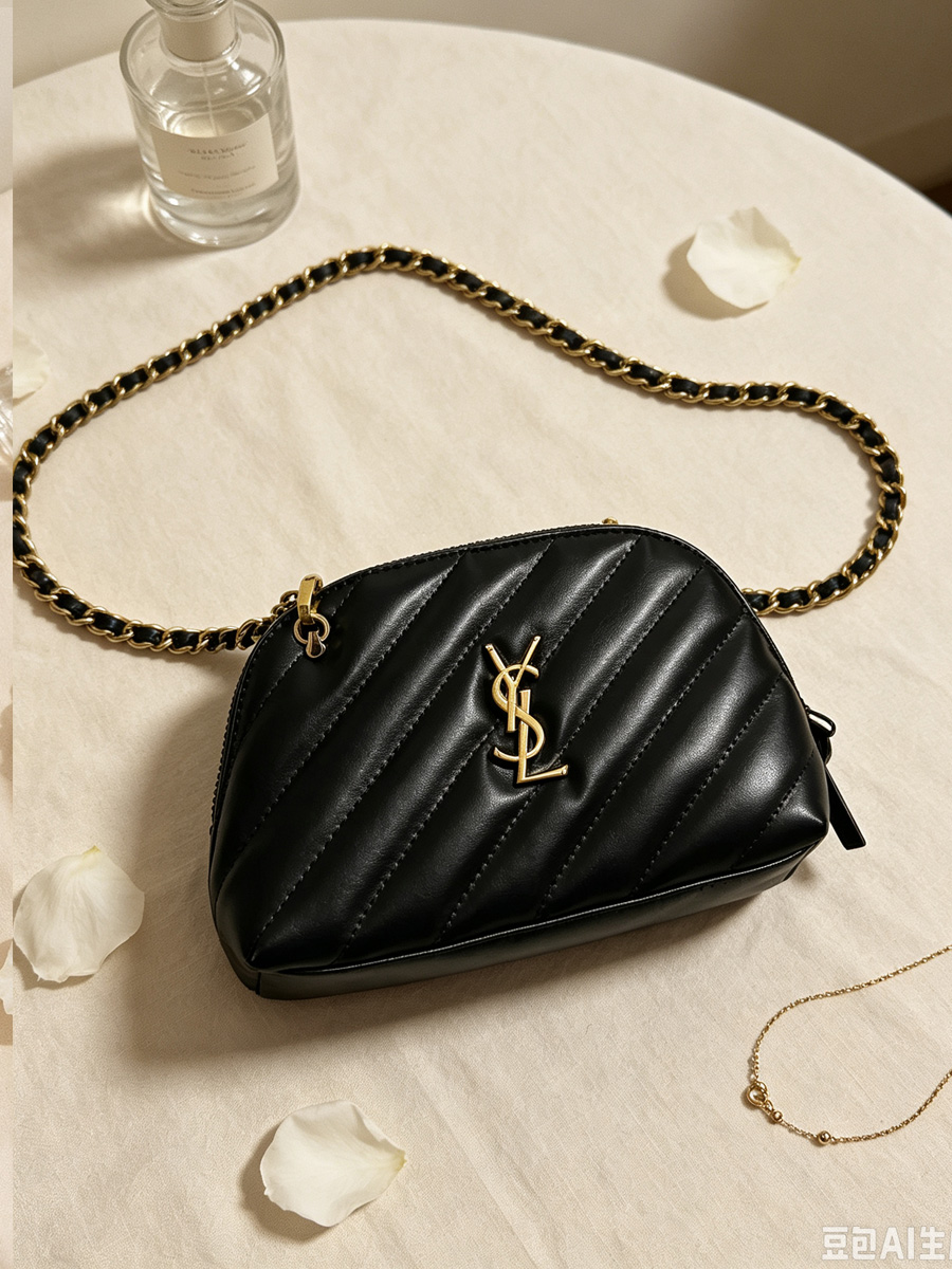 YSL Black Striped Leather Shel - đánh giá và giá Ysl Beauty Makeup