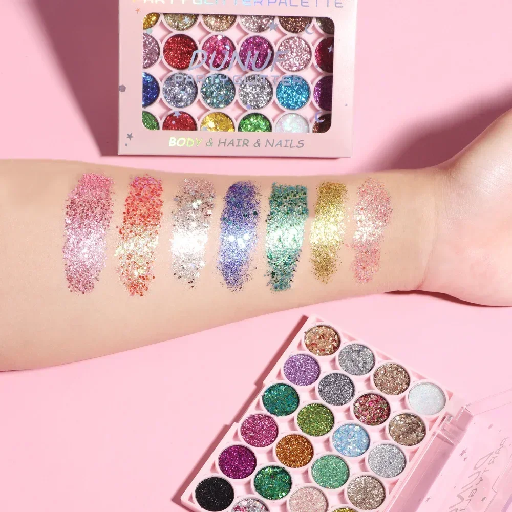 24Colors Body Face Glitter Gel - đánh giá và giá Eyeshadow Glitter Pigment