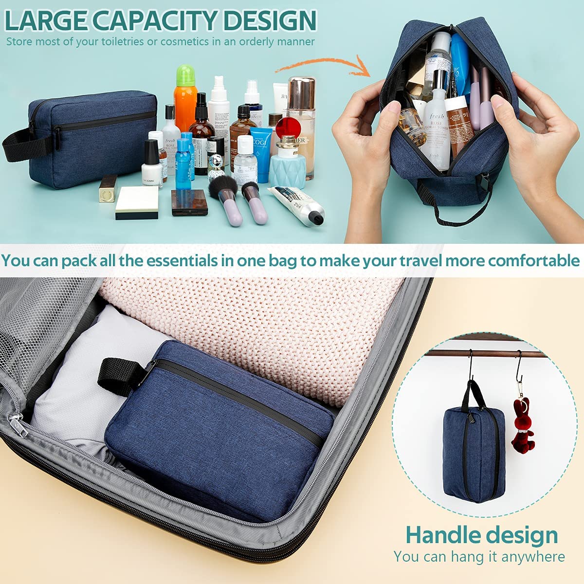 Toiletry Bag Travel Mens Cosme - đánh giá và giá Makeup Beauty Necessaire