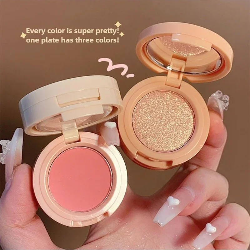 3 in 1 Blush Highlighter Palet - đánh giá và giá Eyeshadow Glitter Pigment
