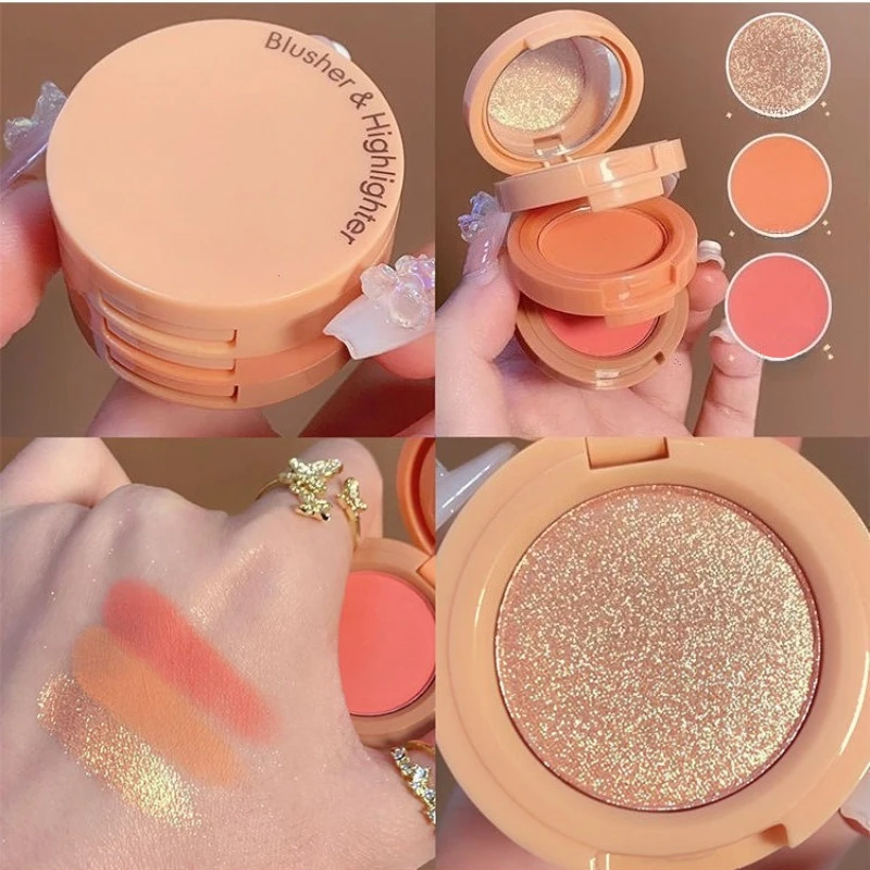 3 in 1 Blush Highlighter Palet - đánh giá và giá Eyeshadow Glitter Pigment