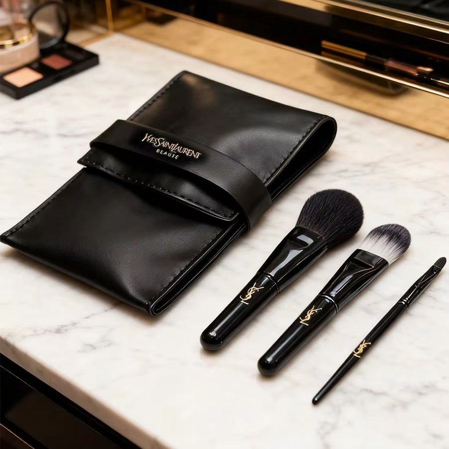 YSL Portable Makeup Brush Set  - đánh giá và giá Ysl Beauty Makeup
