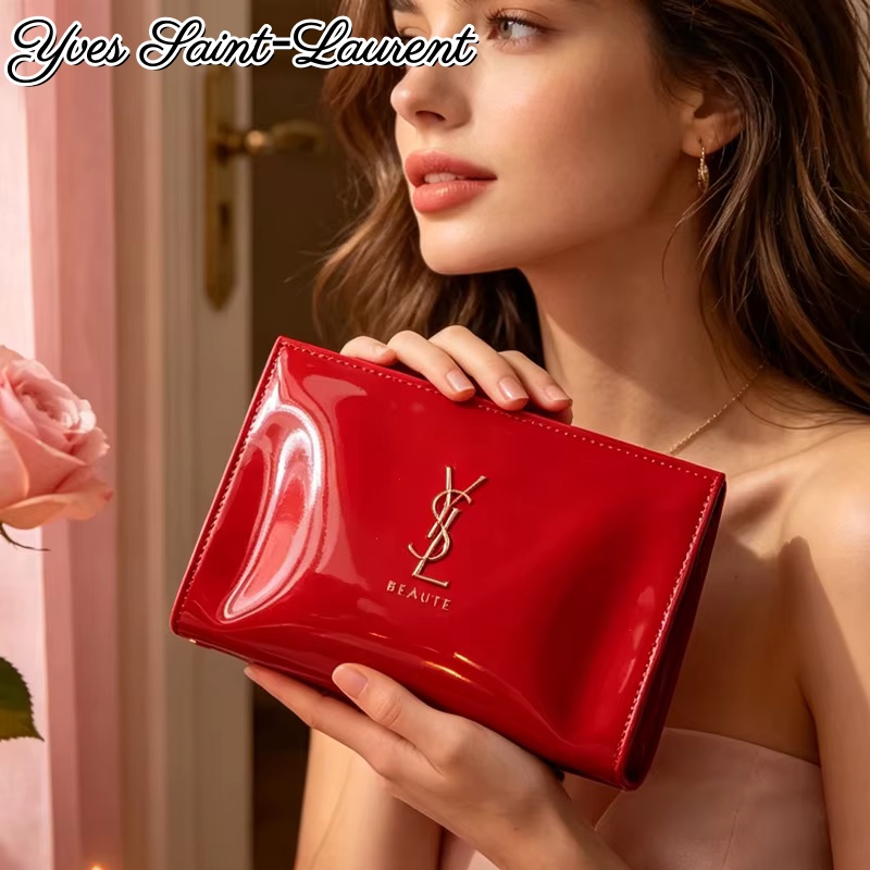 YSL Red Patent Leather Zipper  - đánh giá và giá Ysl Beauty Makeup