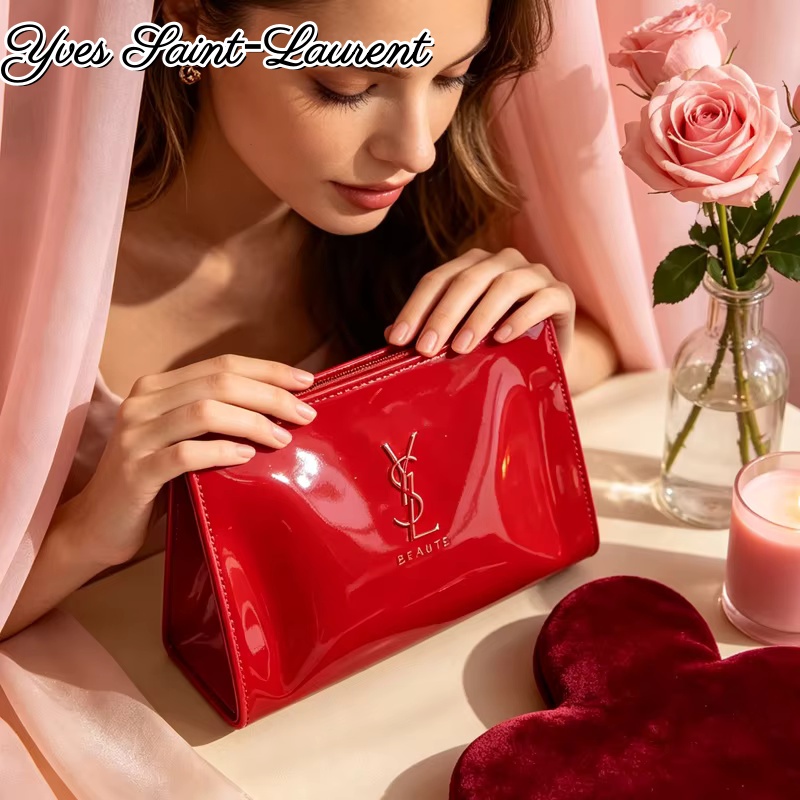 YSL Red Patent Leather Zipper  - đánh giá và giá Ysl Beauty Makeup