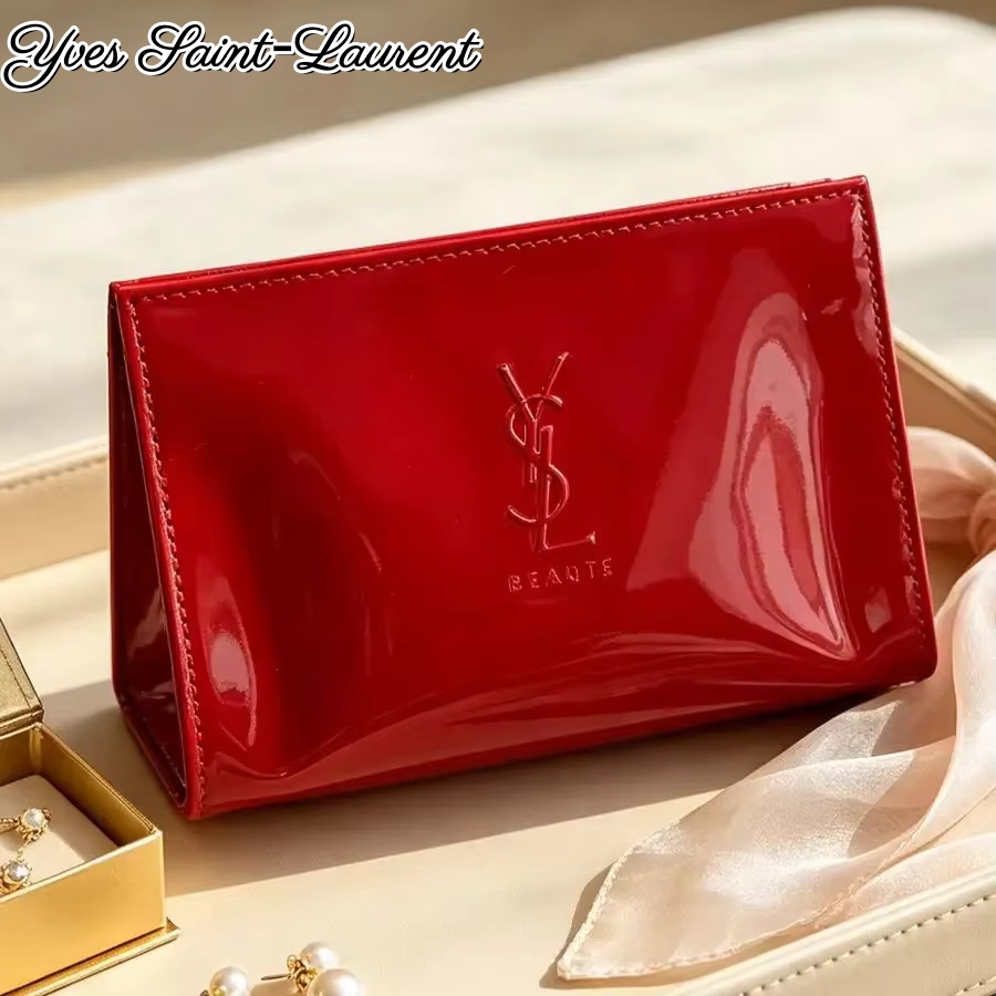 YSL Red Patent Leather Zipper  - đánh giá và giá Ysl Beauty Makeup