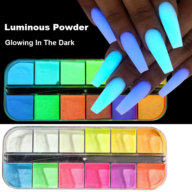 2 Box Neon Rainbow Nail Pigmen - đánh giá và giá Eyeshadow Glitter Pigment