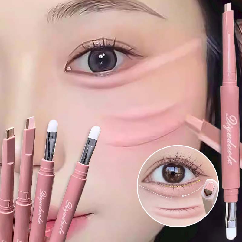 Korean 2in1 Lying Silkworm Pen - đánh giá và giá Eyeshadow Glitter Pigment