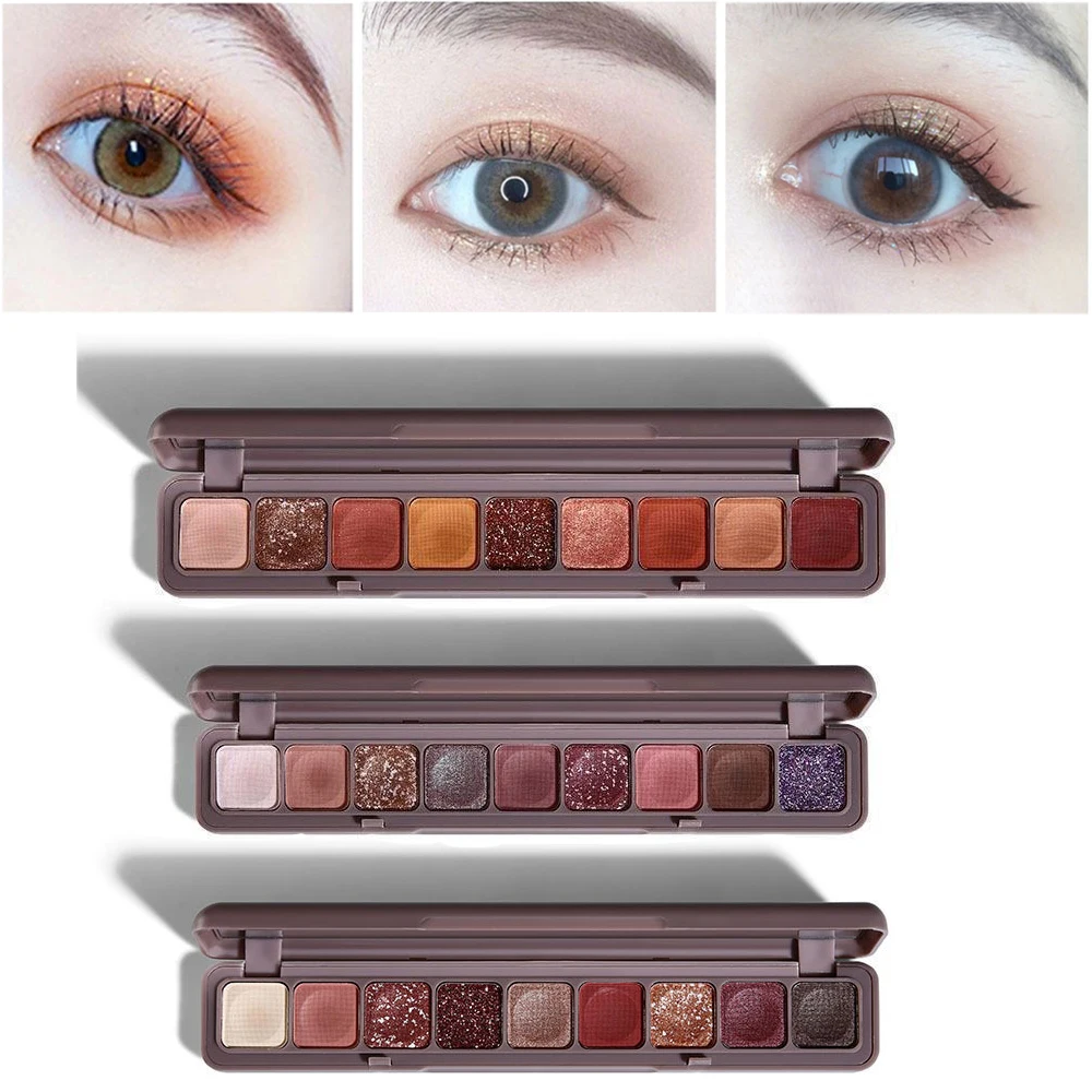 9-Color Fingertip Glitter Eyes - đánh giá và giá Eyeshadow Glitter Pigment