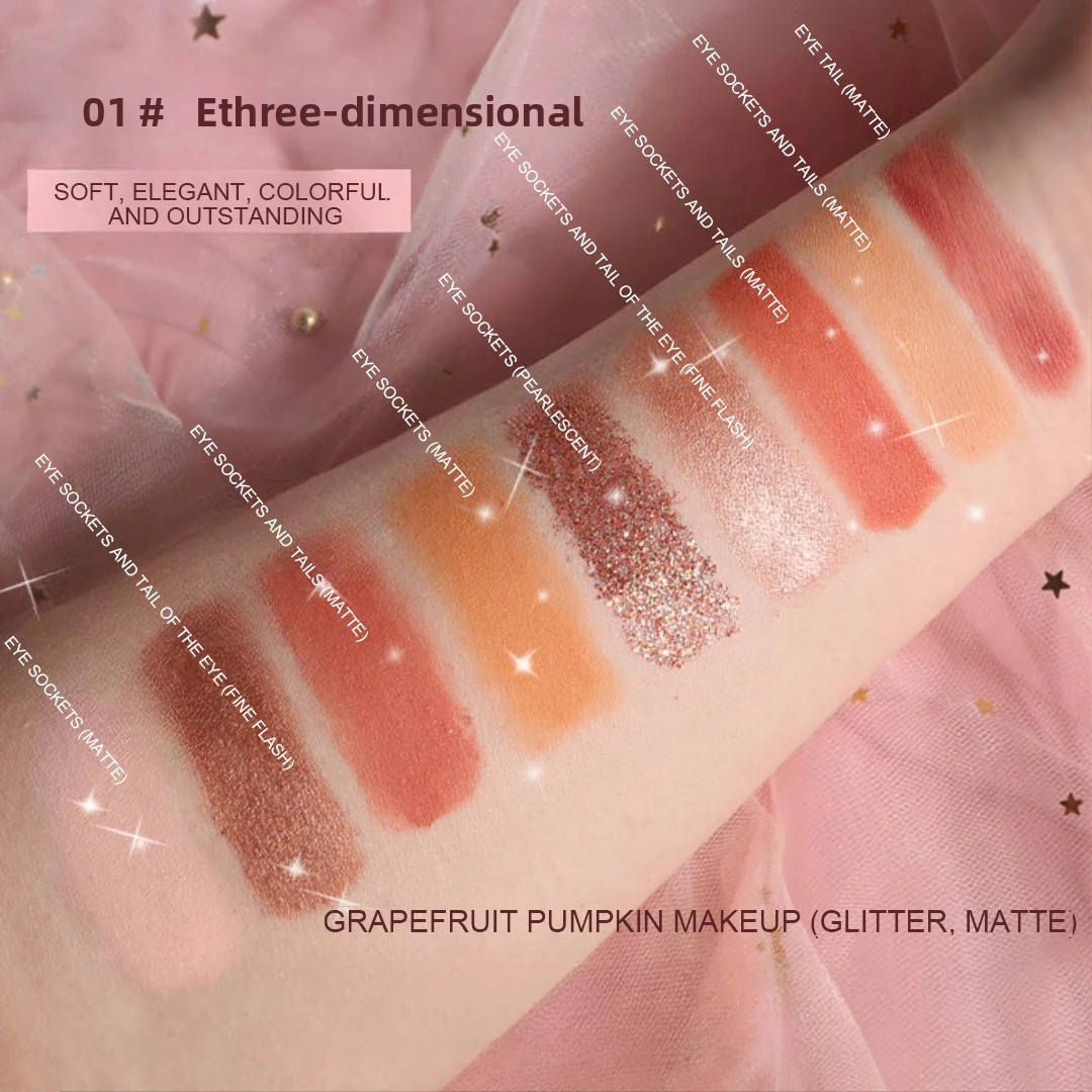 9-Color Fingertip Glitter Eyes - đánh giá và giá Eyeshadow Glitter Pigment